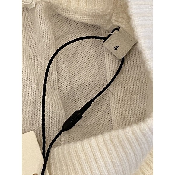 SANDRO Paris Ribbed Logo Lightweight Sweater Size 4 US XL NWT $245 MSRP - Picture 7 of 12